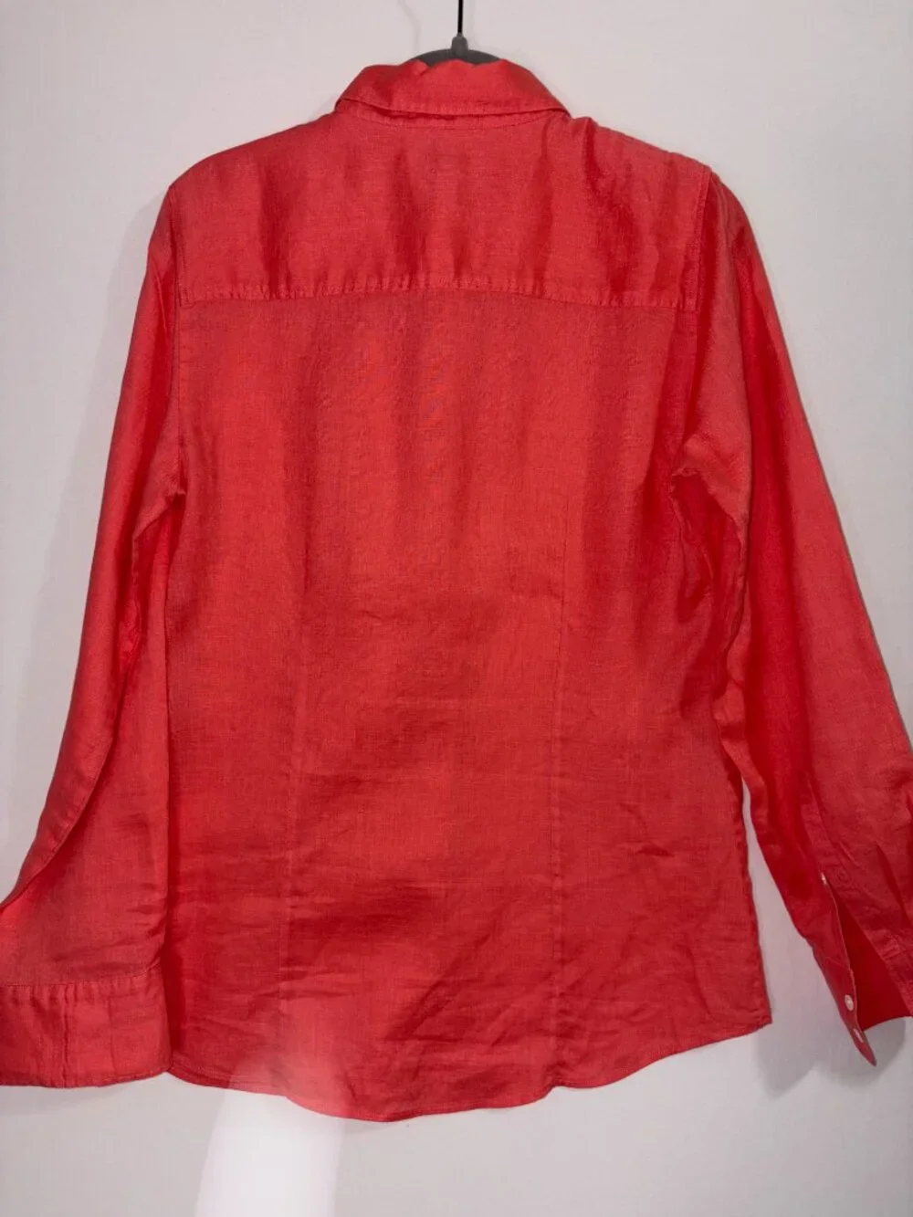 J. Crew Perfect Shirt 100% Linen Button Down Watermelon Color Size 4